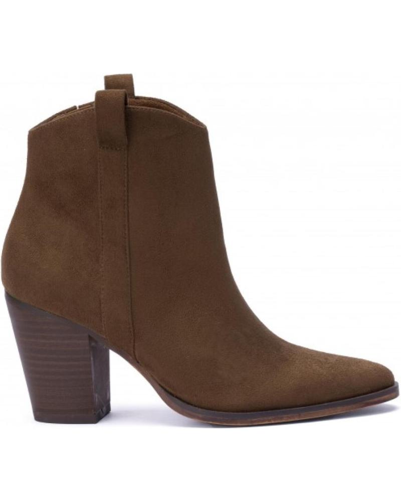 Botines de Mujer CORINA BOTIN COM SALTO CUADRADO CASTANHO