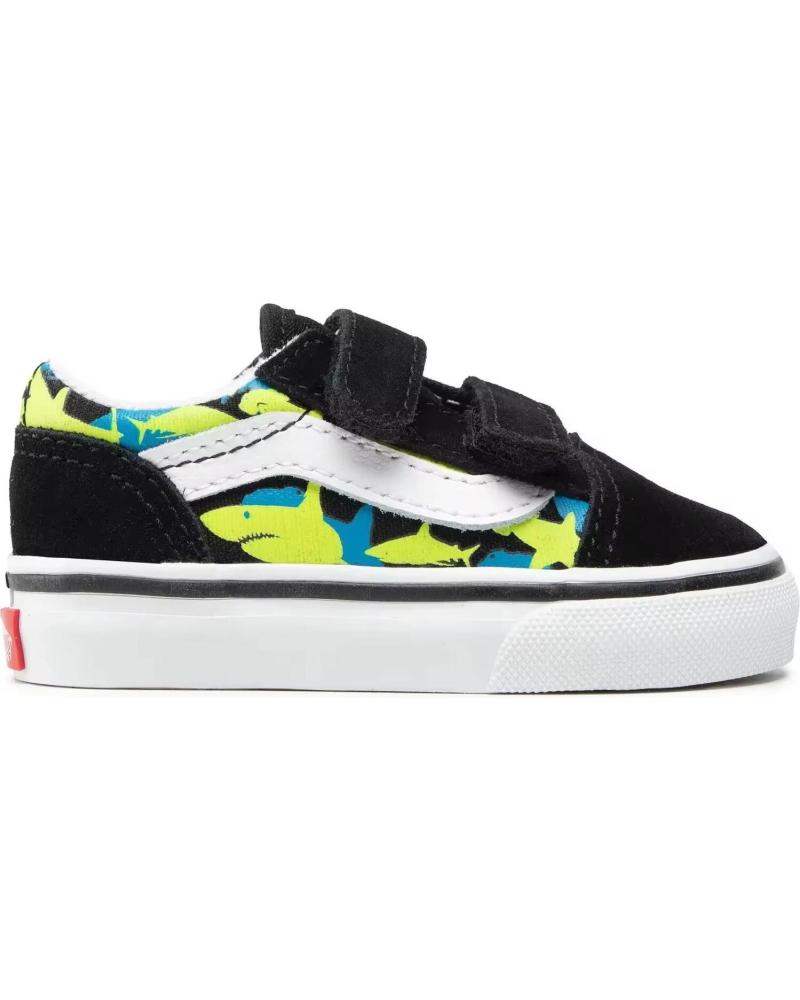Deportivas de Niña VANS OFF THE WALL VANS ZAPATILLAS OLD SKOOL TODDLER GLOW SHARKS CON CIERRE VEL NEGRO