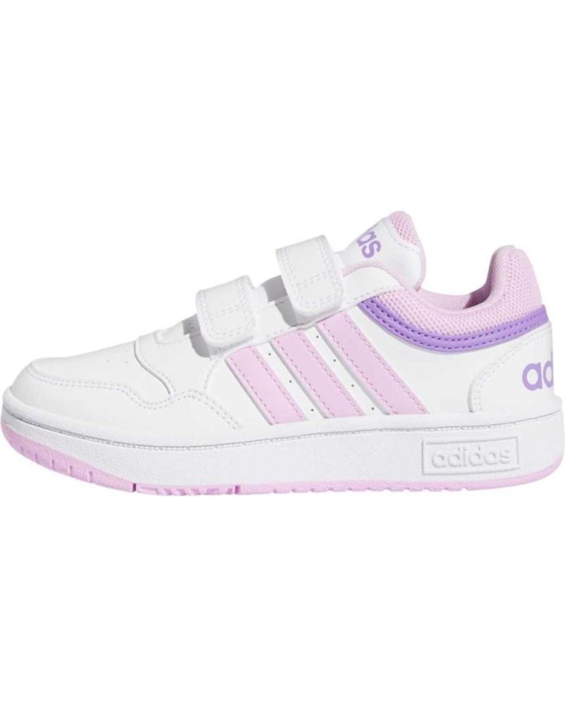 ADIDAS HOOPS 3.0 CF C - ZAPATILLAS CASUAL NIÑA BLANCAS/LILA BCROS