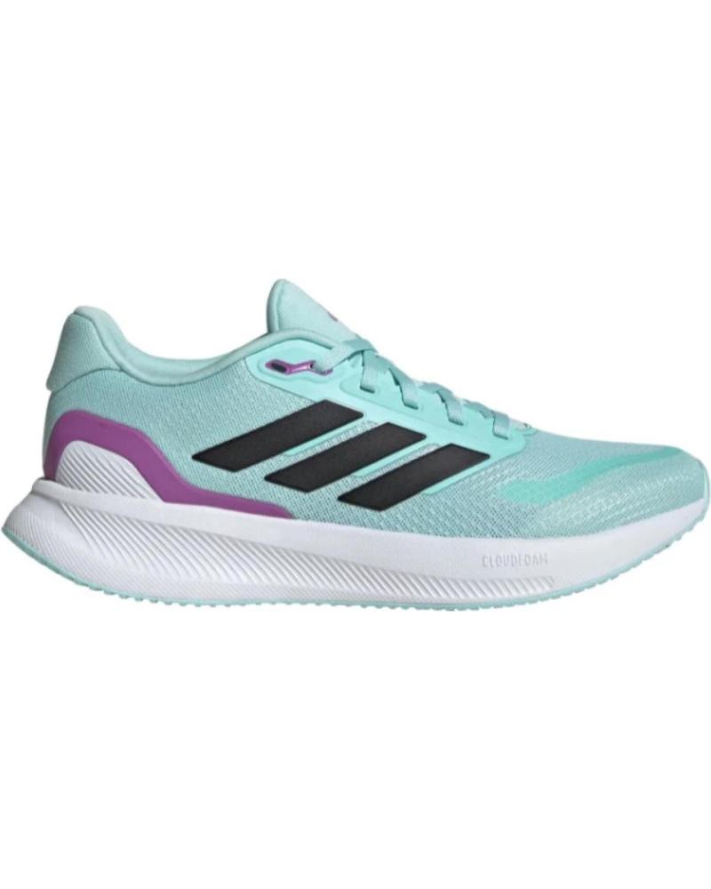 ADIDAS RUNFALCON 5 W - ZAPATILLAS RUNNING MUJER TURQUESA/LILA VERDE