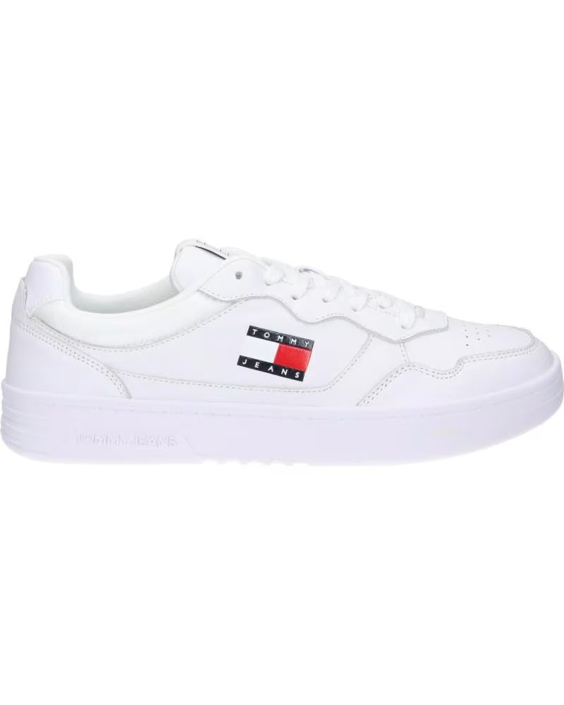 Tommy Hilfiger EM0EM01443 Cupsole Leather Ess Ybr White – imagen 4