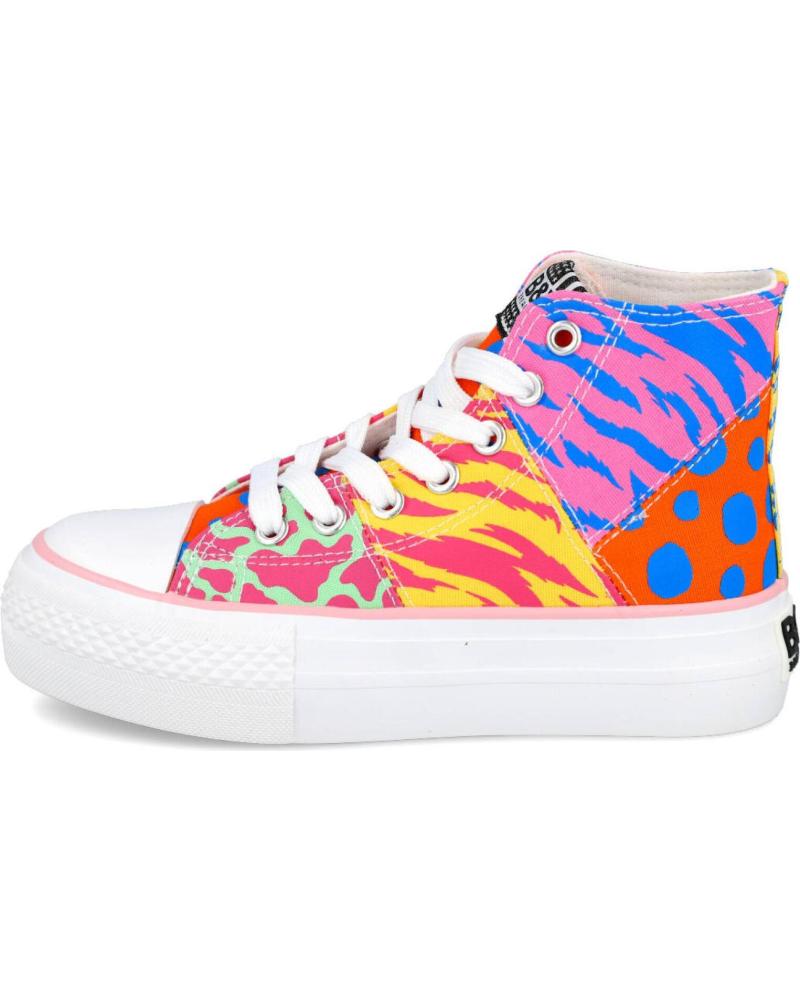 CONGUITOS BJSH527064 - ZAPATILLAS ALTAS DE LONA PATCHWORK PARA NIÑA, MULTICOLOR MULTICOLOR
