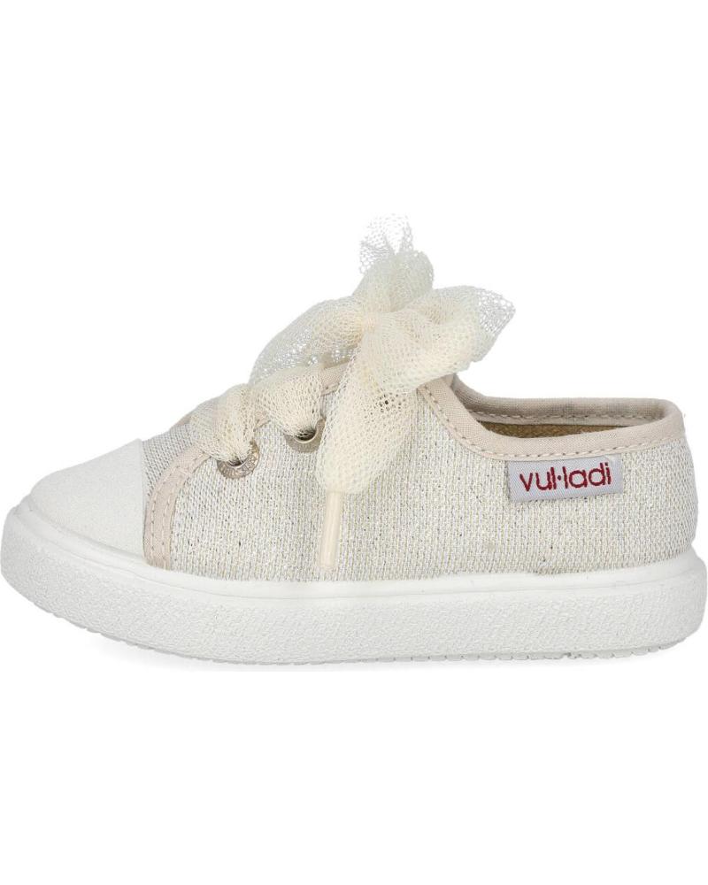 VUL-LADI ZAPATILLAS DE LONA BLANCAS CON LAZOS 9045-701 BLANCO