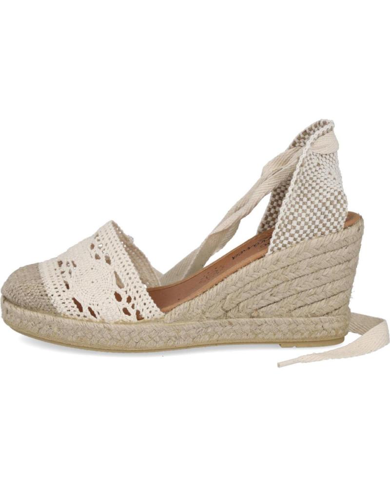 Sandálias de Mulher CALZAMUR 40210 ALPARGATAS DE CUNA CON CINTAS PARA MUJER BEIGE