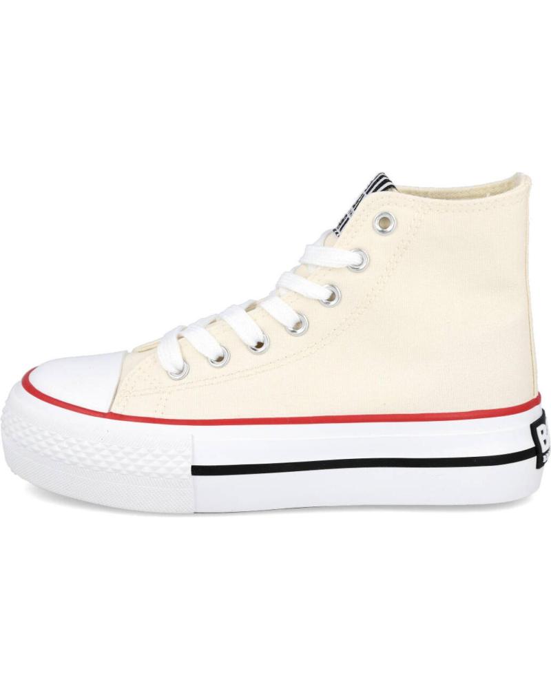 CONGUITOS BJSH527060: ZAPATILLAS ALTAS LONA BLANCAS BASIC BLANCO