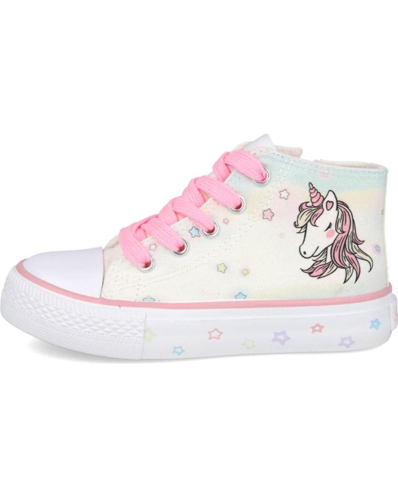 BUBBLE BOBBLE BOTAS DE LONA BLANCAS CON DISEÑO DE UNICORNIO C912 BLANCO