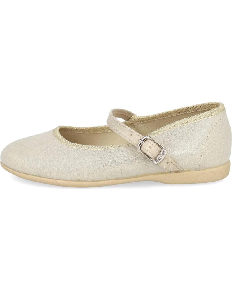 Zapatos de Niña BATILAS 107-109 MERCEDITAS DE LONA PARA NINA ORO