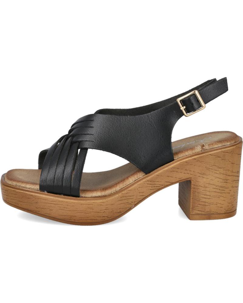 Sandalias de Mujer BUBBLE BOBBLE M2330 SANDALIAS DE TACON MEDIO PARA MUJER NEGRO