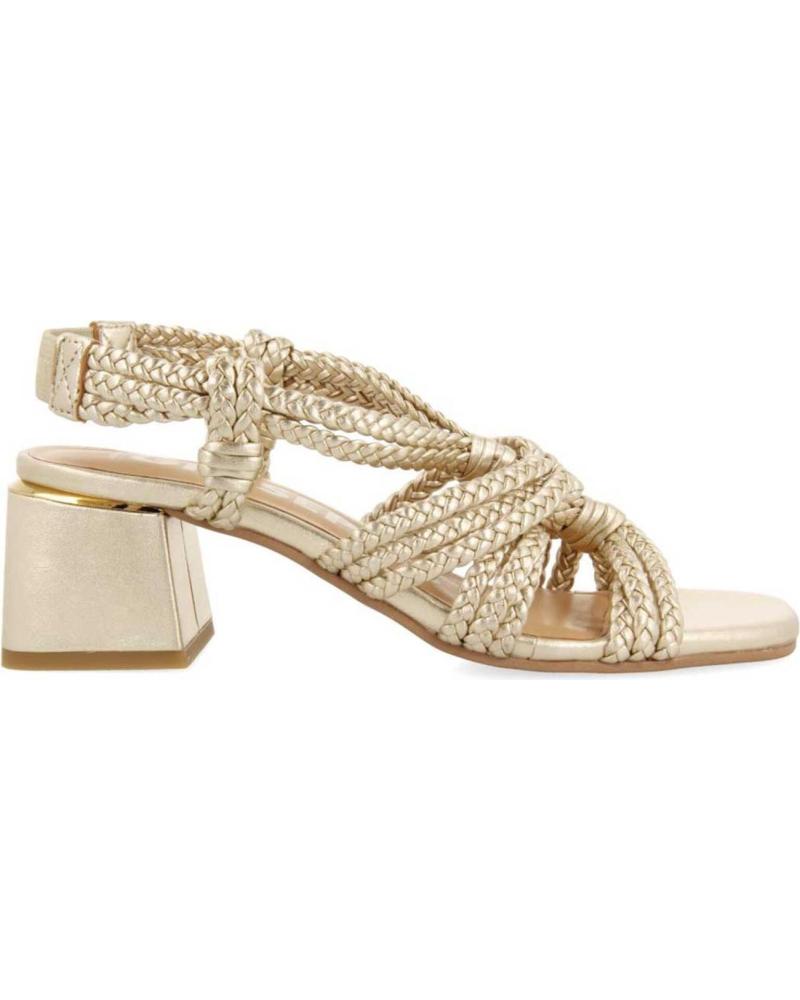 Sandalias de Mujer GIOSEPPO 71744-MALIQSANDALIAS DE TACON METALIZADAS DE PIEL CON TRENZA ORO