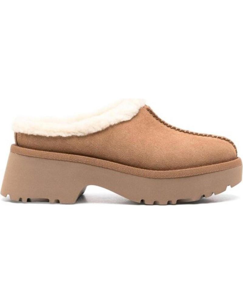 ZUECOS UGG NEW HEIGHTS COZY CLOG DE CUERO MARRÓN CHESTNUT MARRóN