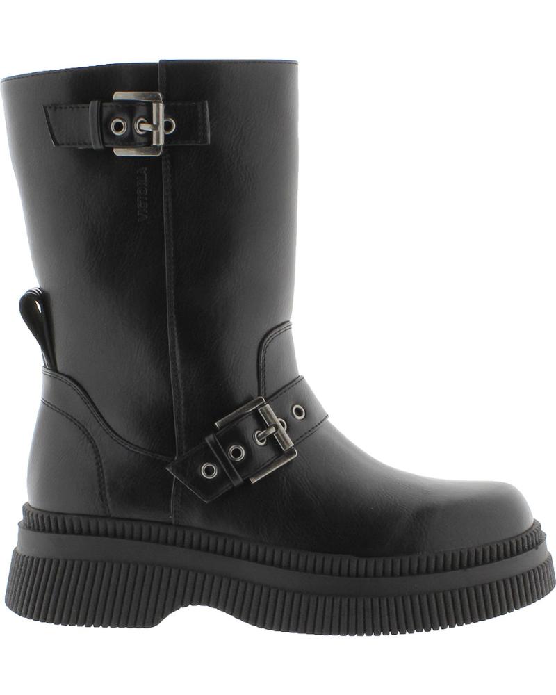VICTORIA BOTAS DUBLIN 1301106 CON HEBILLAS EFECTO PIEL NEGRO NEGRO