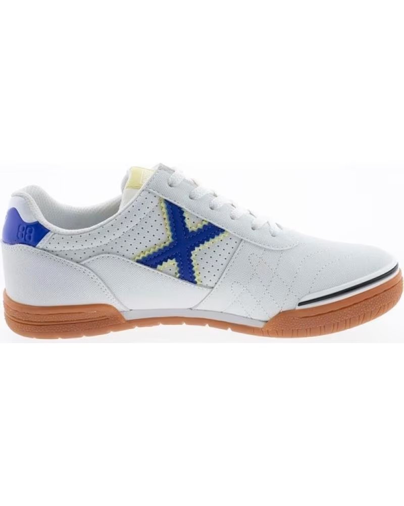 Munich Gresca Botas de Fútbol Sala Unisex Blancas con Azul 45