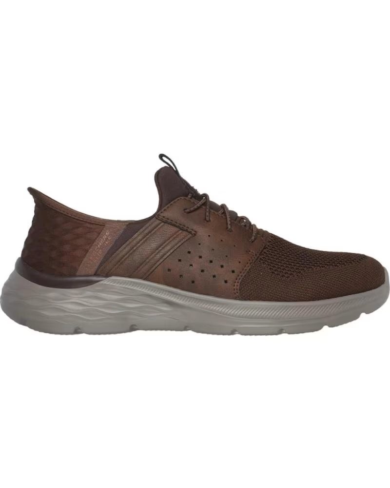 Skechers Zapatos de Sport Garner Newick Hombre Cuero Marrón