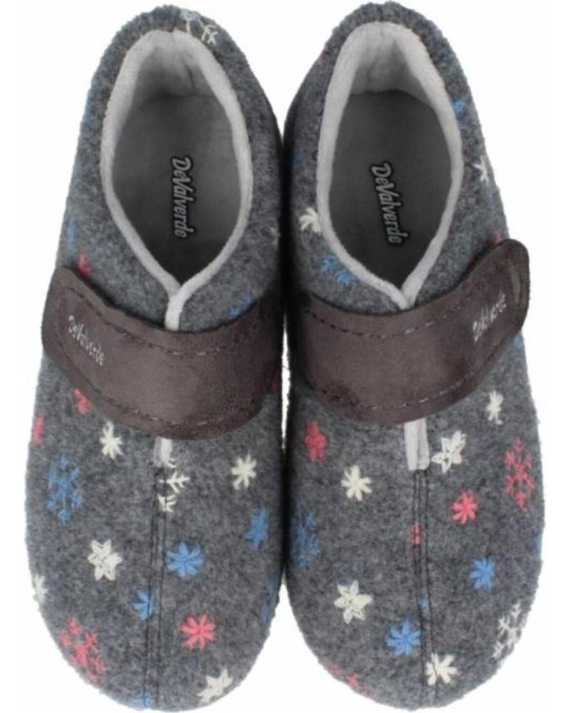 Pantufas de Mulher DEVALVERDE ZAPATILLA HOGAR PARA MUJER 6065 COLOR GRIS