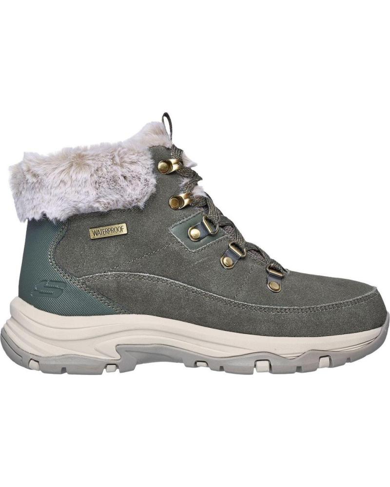 Botines de Mujer SKECHERS 167882 TREKKING DE MUJER ANTE SERRAJE KAKI