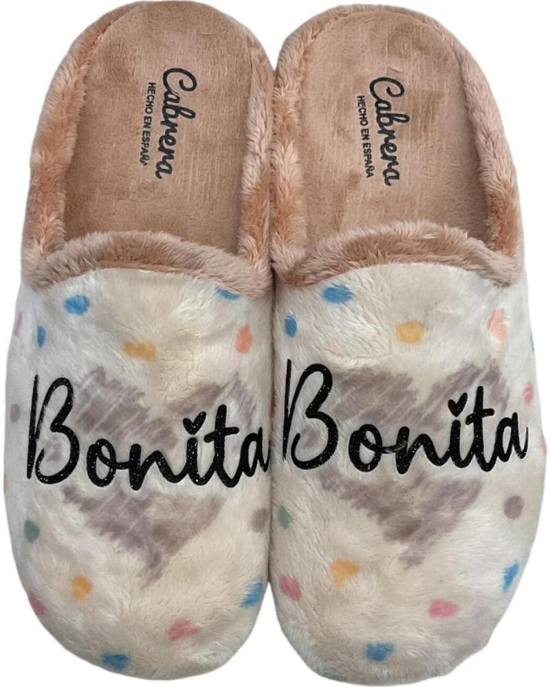 Calzado de casa de Mujer CABRERA ZAPATILLAS DE CASA BONITA MARFIL MONTBLANC