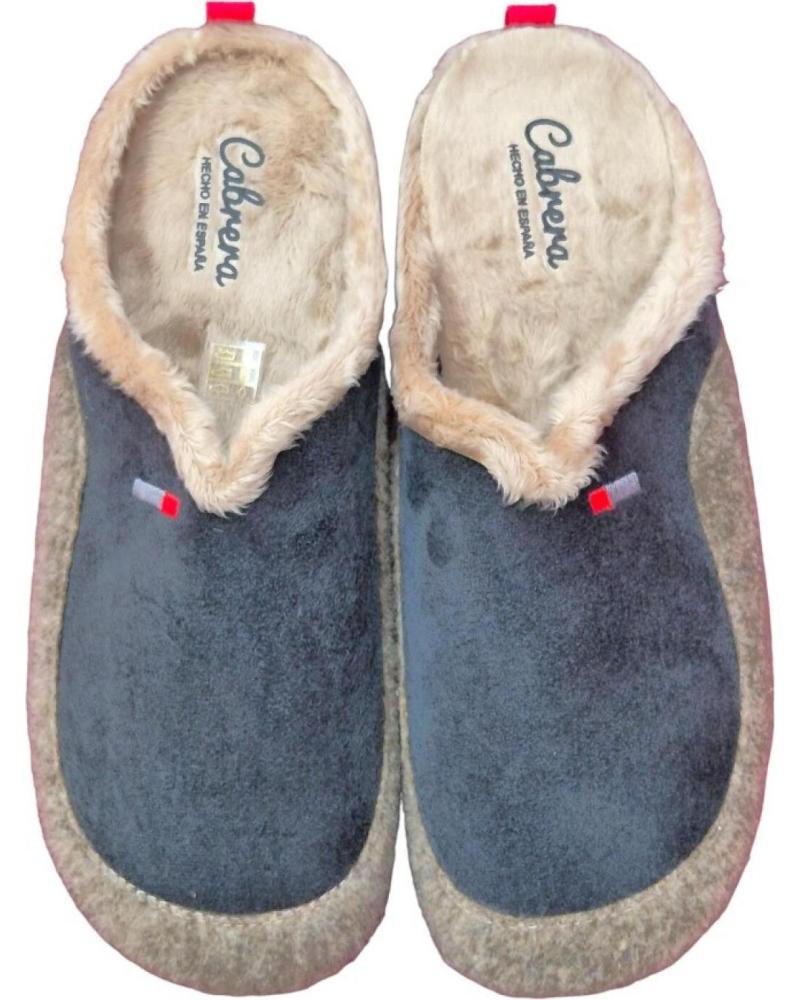 de CABRERA ZAPATILLAS DE CASA DESTALONADAS GRIS BAMARA GRIS
