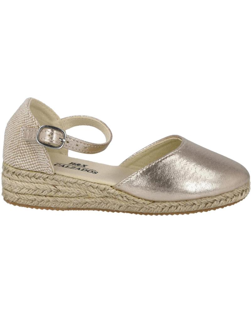 Sandalias de Niña L&R SHOES LR SHOES 442-11 ALPARGATA VALENCIANA NINA ORO