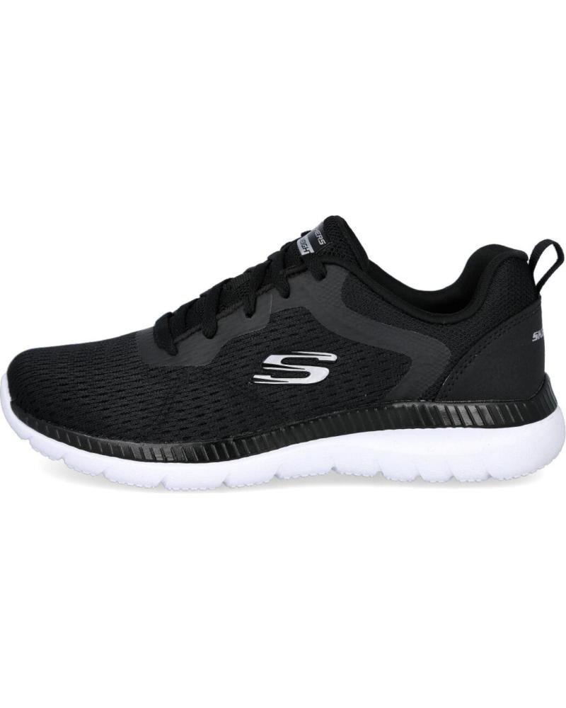 SKECHERS BOUNTIFUL QUICK PATH 12607 - ZAPATILLAS DEPORTIVAS CASUAL NEGRO NEGRO-BLANCO