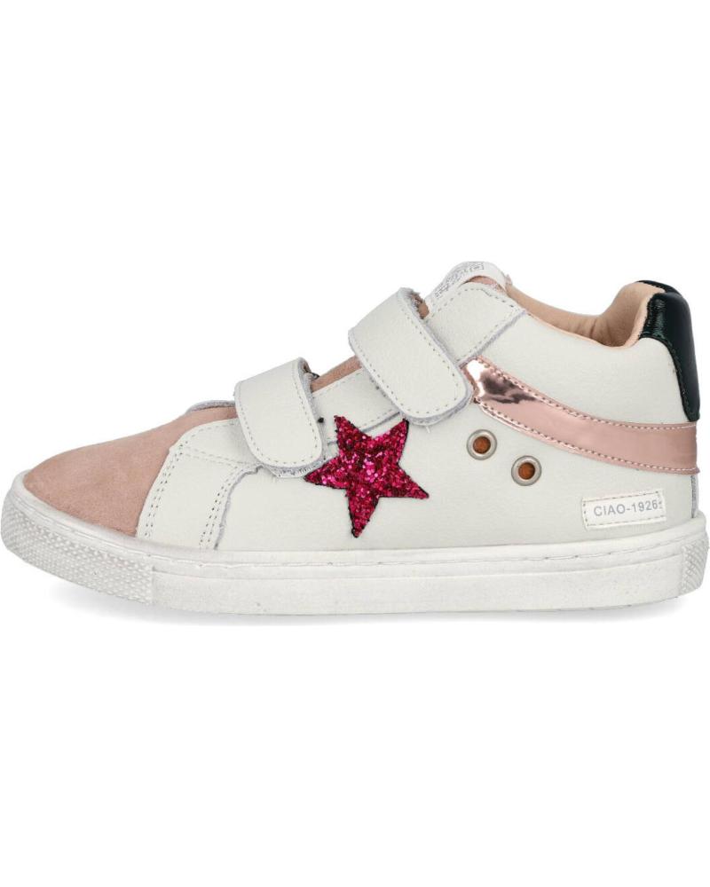 Deportivas de Niña L&R SHOES LR SHOES C6425-32 ZAPATILLAS CASUAL ALTAS DE NINA ROSA-BLANCO