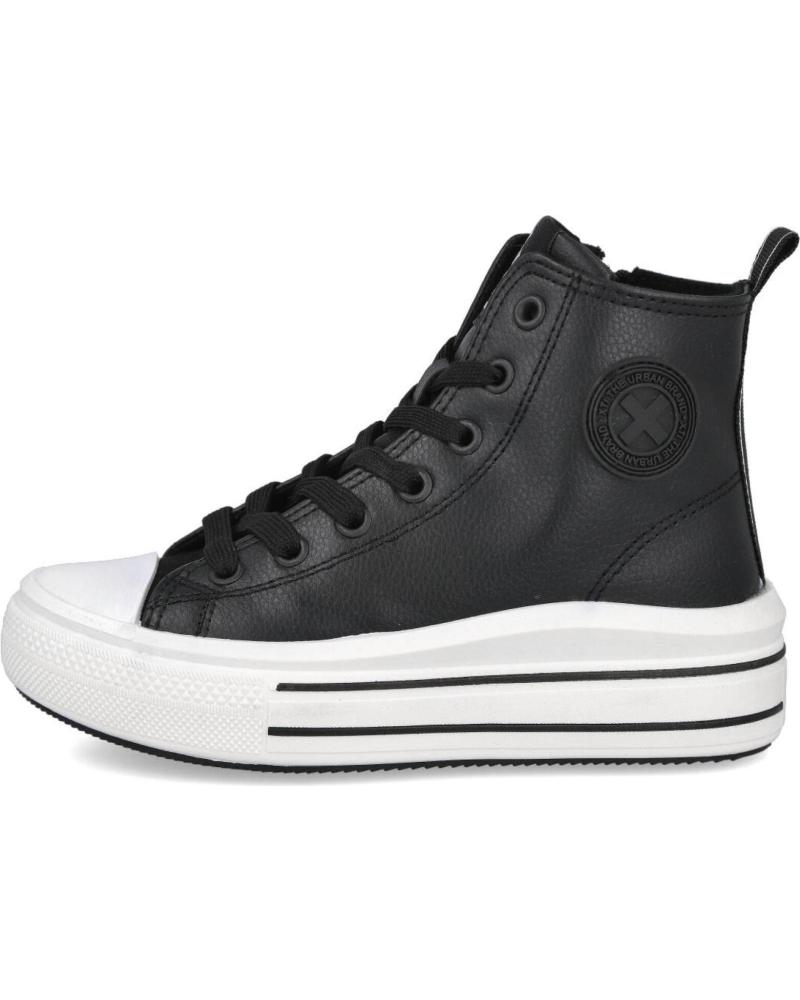 Deportivas de Niña XTI 151065 ZAPATILLAS ALTAS EN PIEL SINTETICA NEGRO