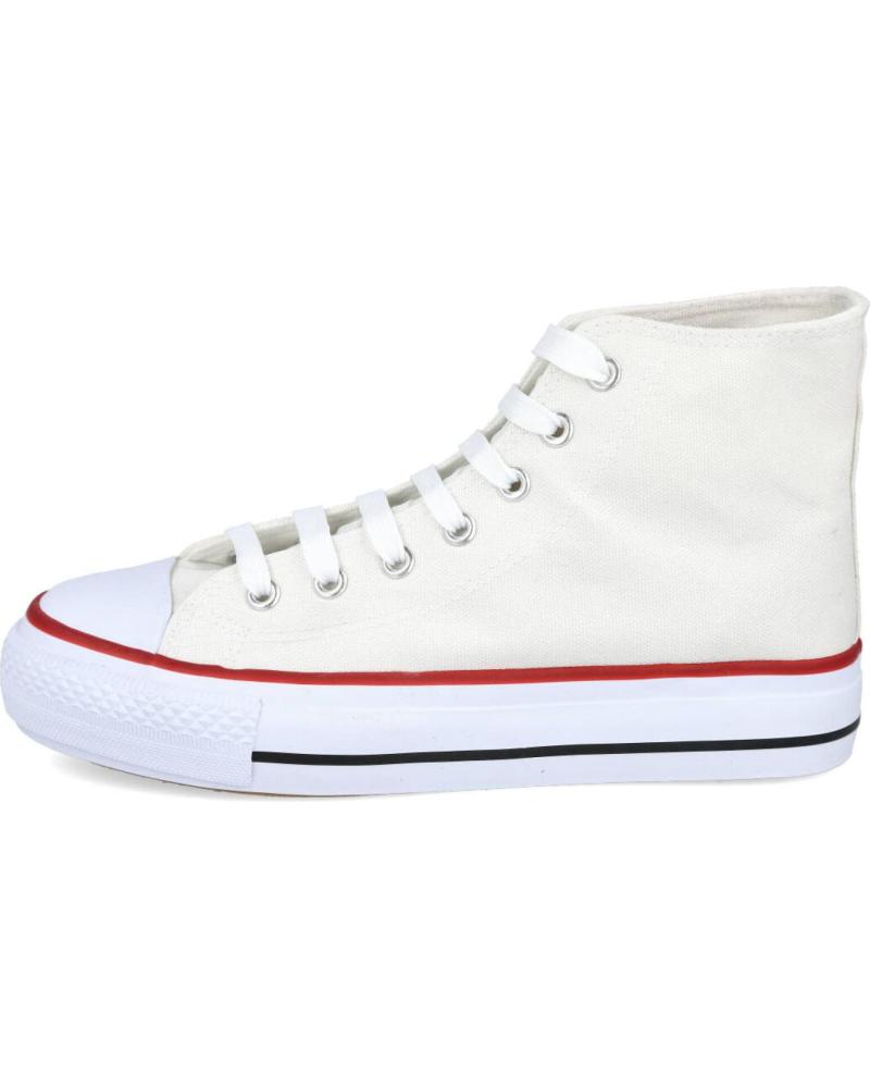 Deportivas de Mujer L&R SHOES LR SHOES MDH-9 ZAPATILLAS ALTAS DE LONA CON PLATAFORMA BLANCO