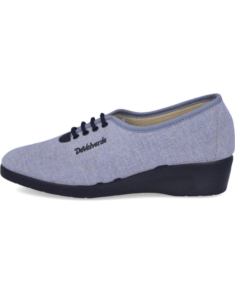 ZAPATILLAS DE CASA DEVALVERDE 792 CON CORDONES EN TEJANO TEJANO