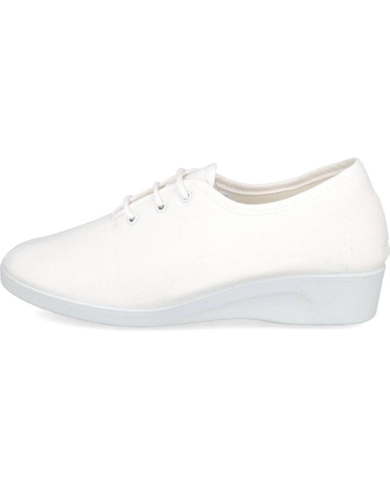 Deportivas de Mujer L&R SHOES ZAPATILLAS DE LONA CON CORDONES L&R SHOES 200 BLANCO