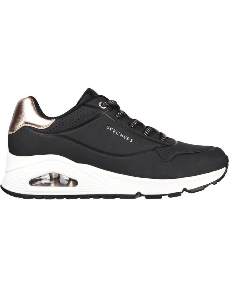 SKECHERS Zapatillas deportivas bajas 'Uno'  oro rosa / negro – imagen 5