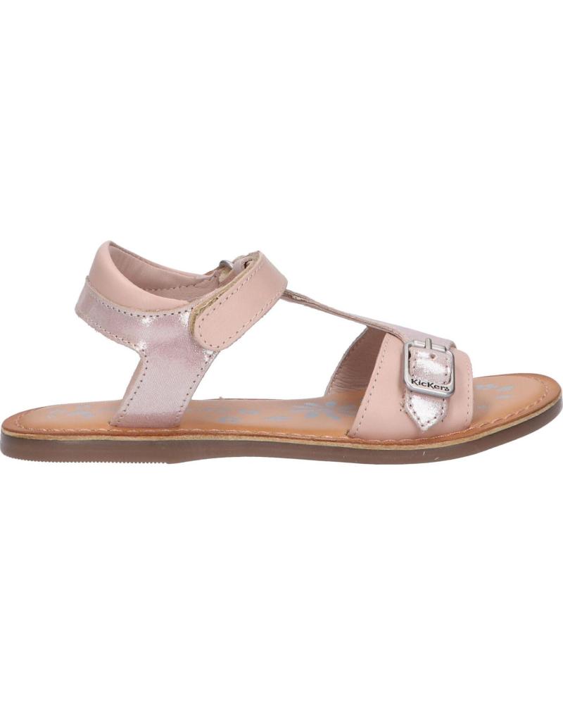 Sandalias de Niña KICKERS 784456-30 DIAZZ COW 131 ROSE CLAIR METALLISE