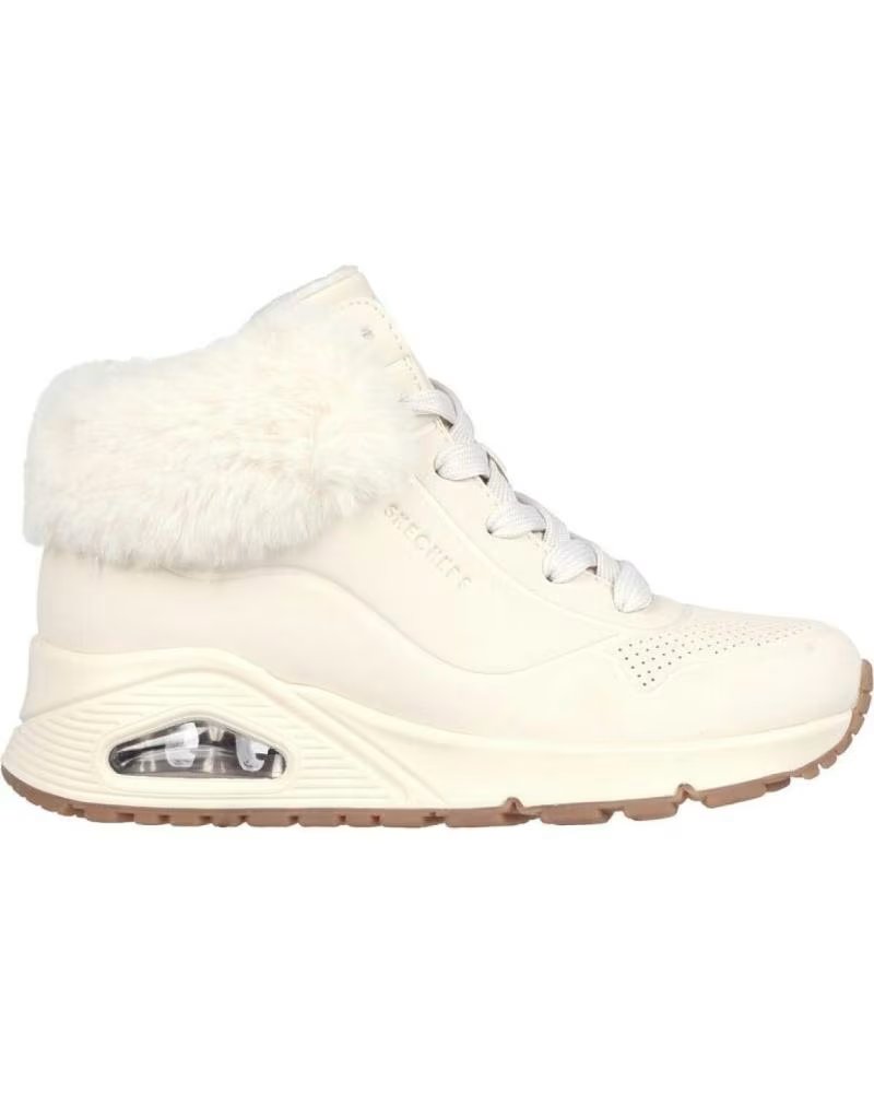 Skechers Botines Uno Fall Air 310539-NAT Beige con Forro de Pelo Beige
