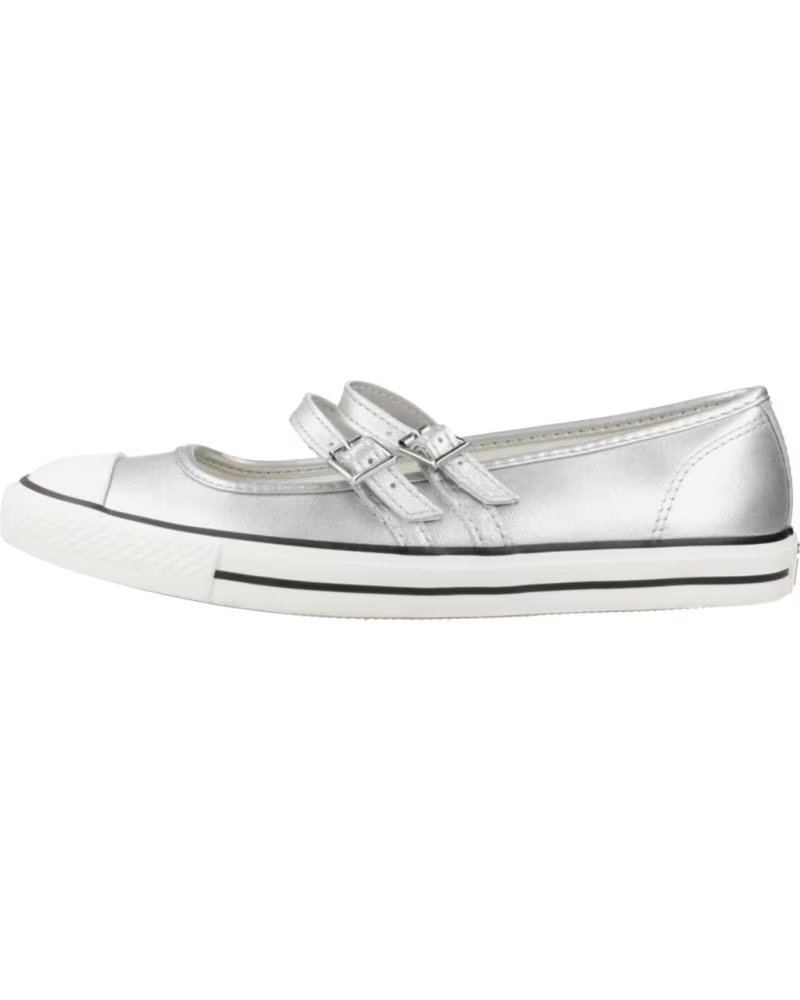 Converse Bailarinas Mujer Modelo Dainty Mary Jane Slip Color Plata Si Silver