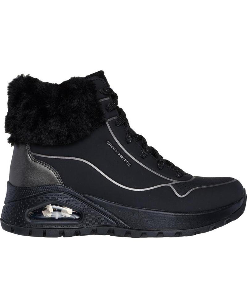 Botines de Mujer SKECHERS UNO RUGGED FALL SRHIMMER NEGRA NEGRO