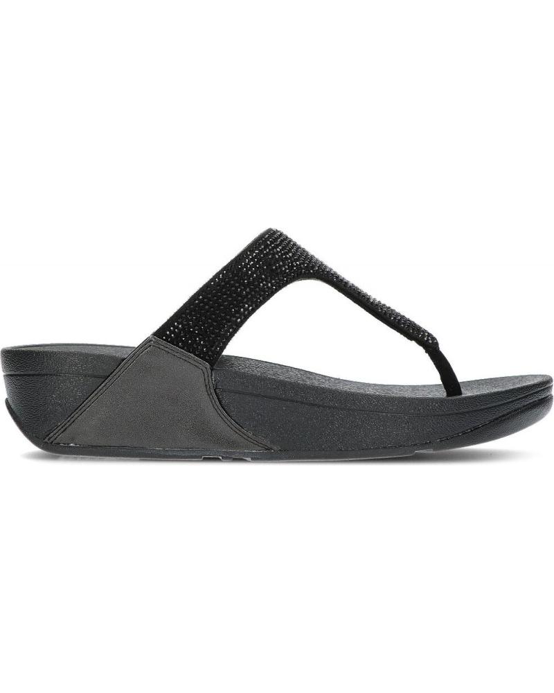 Chanclas de Mujer FITFLOP SANDALIAS LULU CRYSTAL EMBELLISHED BLACK