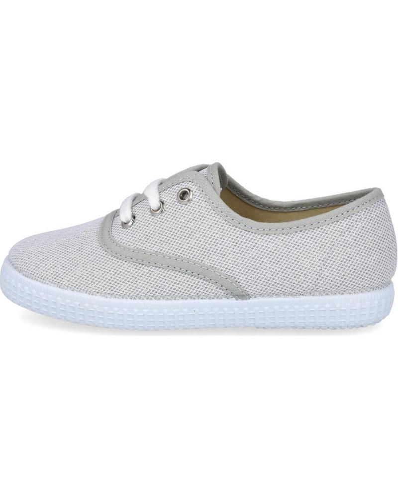 Zapatos de Niña BATILAS 576-211 ZAPATILLAS LONA NINA PLATA