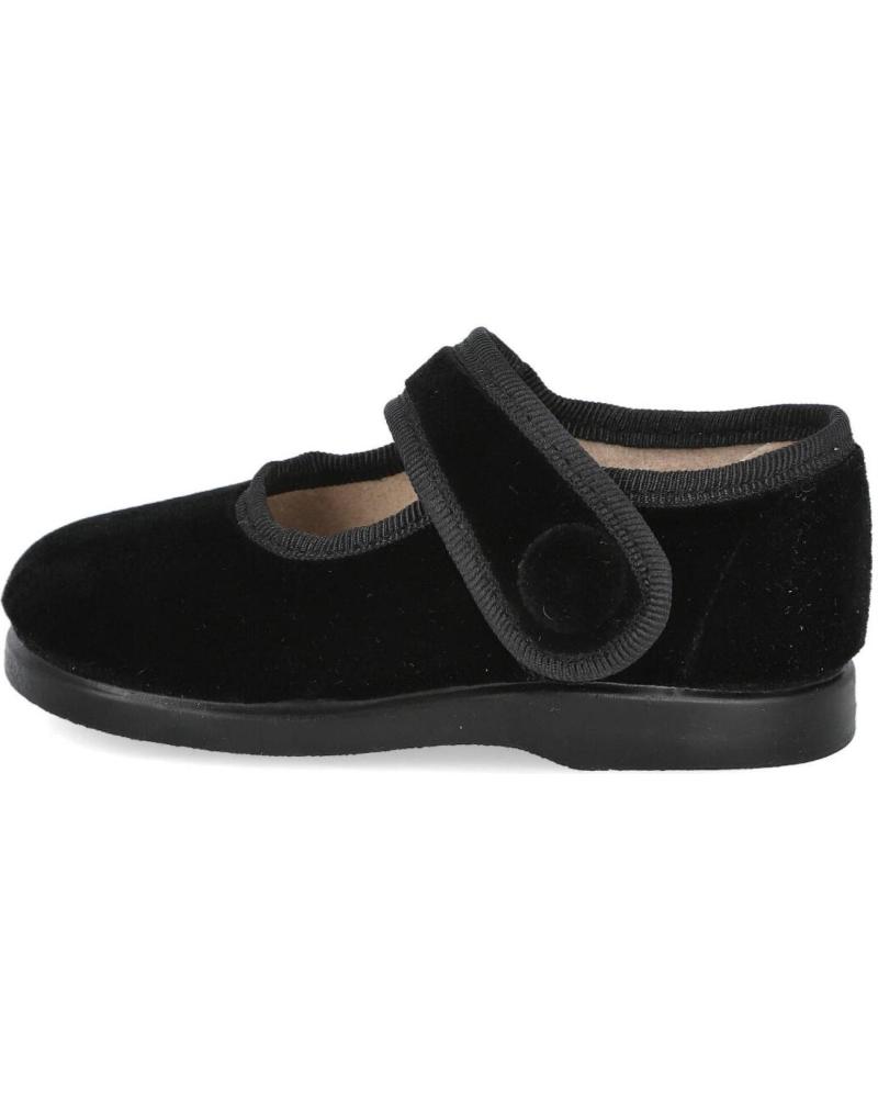 L&R SHOES 155-B MERCEDITAS DE TERCIOPELO NEGRO PARA NIÑA NEGRO