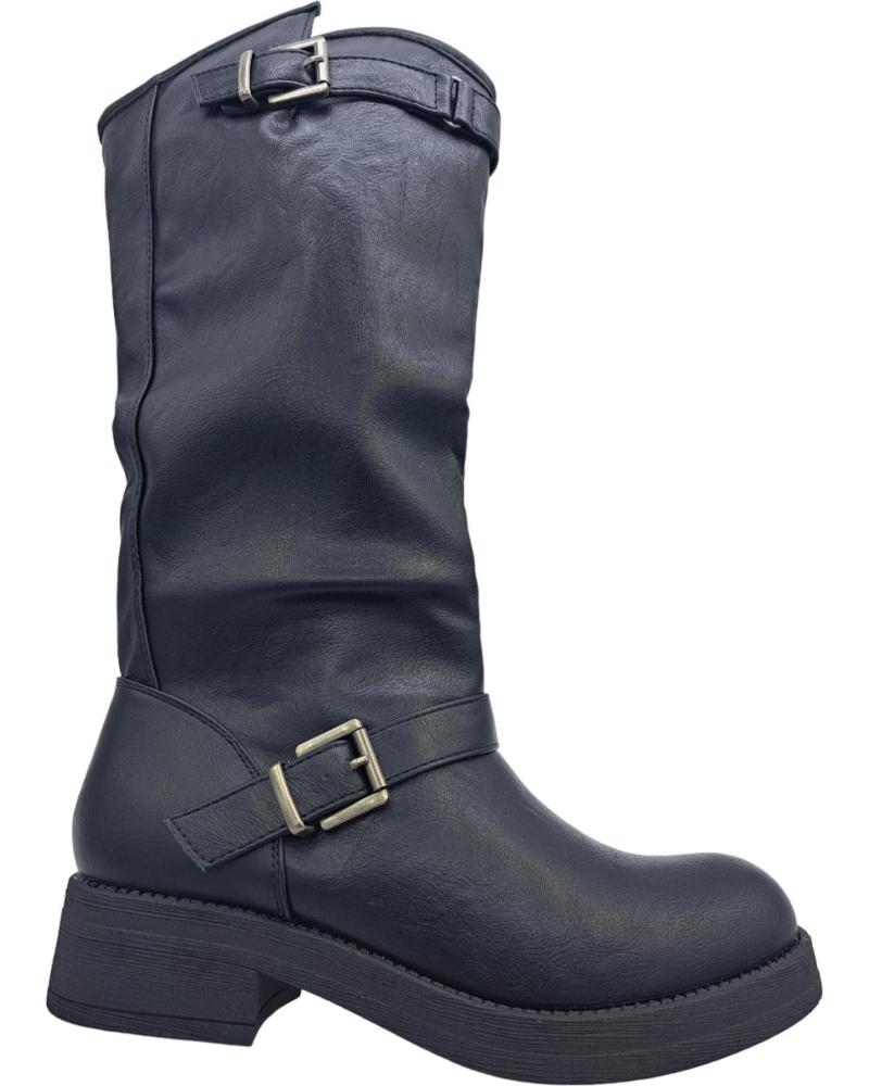Botas de Mulher CALZADOMANIA BOTA HEBILLAS NEGRO