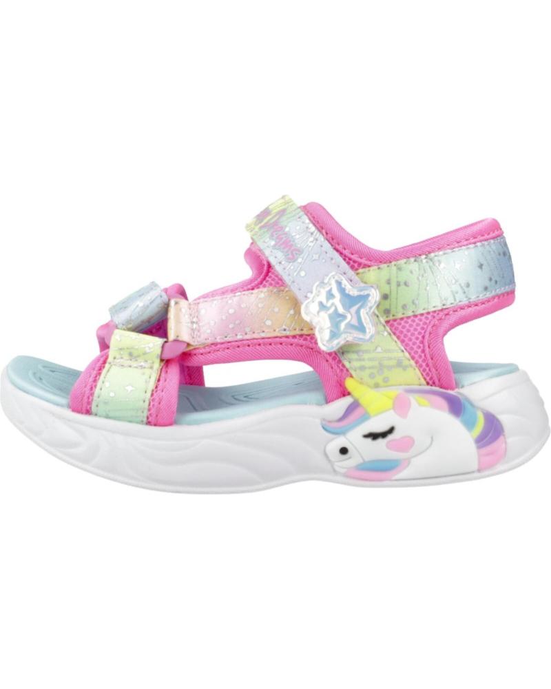SKECHERS SANDALIAS NIÑA UNICORNIO 302682N ROSA MULTICOLOR PKMT