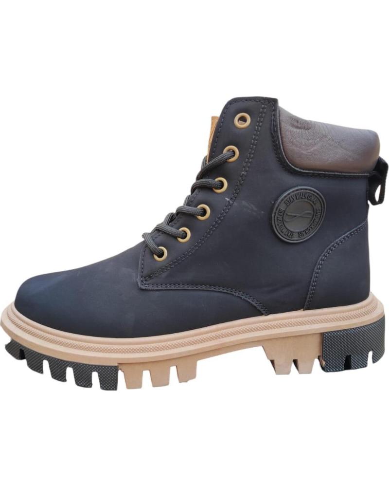 Botins de Mulher STAY BOTIN DE CORDONES SEGURIDAD Y ESTILO NEGRO