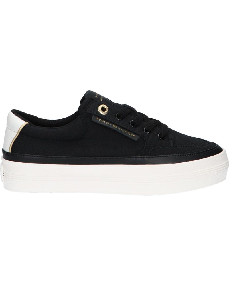 Deportivas de Mujer TOMMY HILFIGER FW0FW08323 ESSENTIAL VULC TEXTILE SNEAKER BDS BLACK