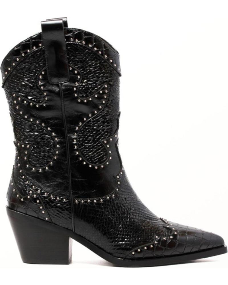 BOTÍN COWBOY NOA HARMON 9772 NEGRO CON TACHUELAS NEGRO