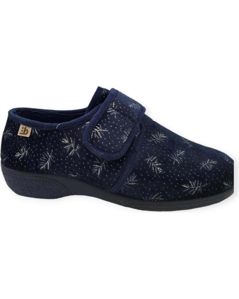 Pantufas de Mulher BEREVERE ZAPATILLA VELCRO AZUL