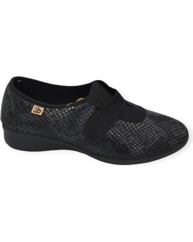 Esportes de Mulher BEREVERE ZAPATILLA CONFORT VELCRO NEGRO