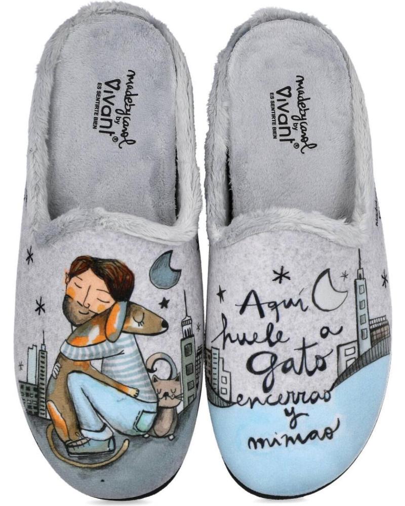Pantufas de Homem VIVANT V-ST-C232 ZAPATILLAS DE CASA PARA HOMBRE GRIS