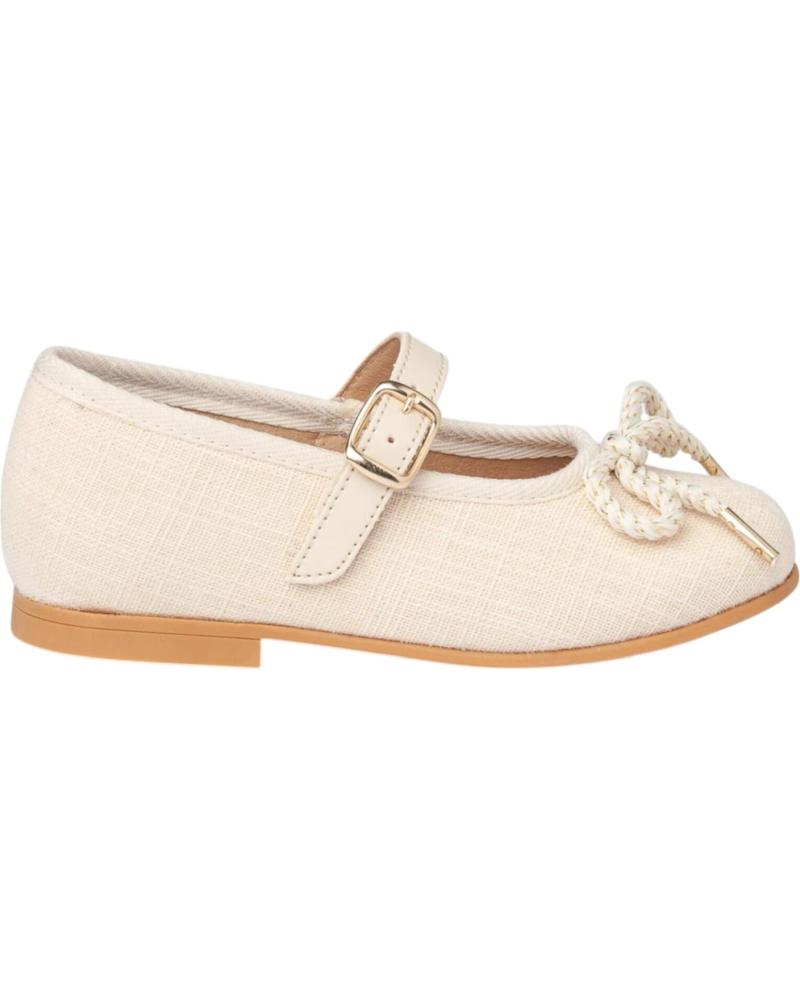 Bailarinas de Niña ANGELITOS BAILARINAS 1557 BAILARINA LINO HEBILLA BEIGE