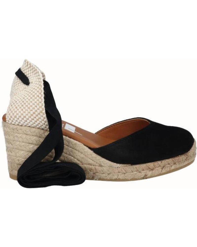 Sandalias de Mujer VIGUERA ESPARTENA DE ANTE ATADA A LA PIERNA CON CUNA DE YUTE