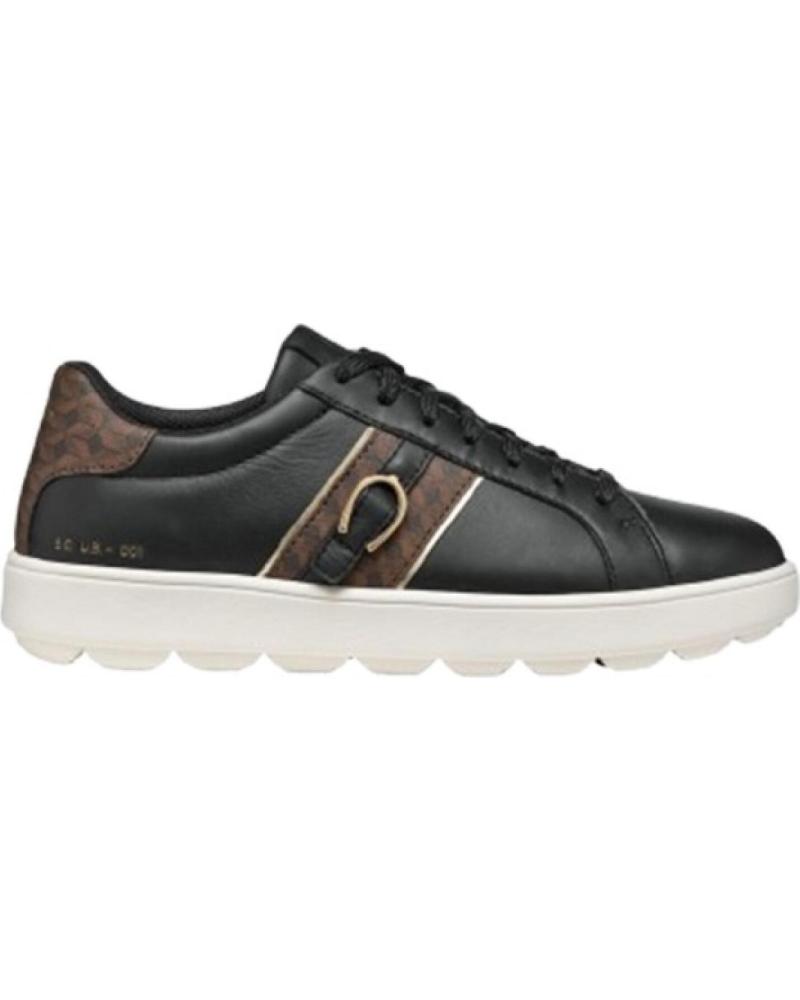 GEOX D SPHERICA ECUB-1 D46WEA ZAPATILLAS CASUAL MUJER NEGRO MARRÓN NEGRO