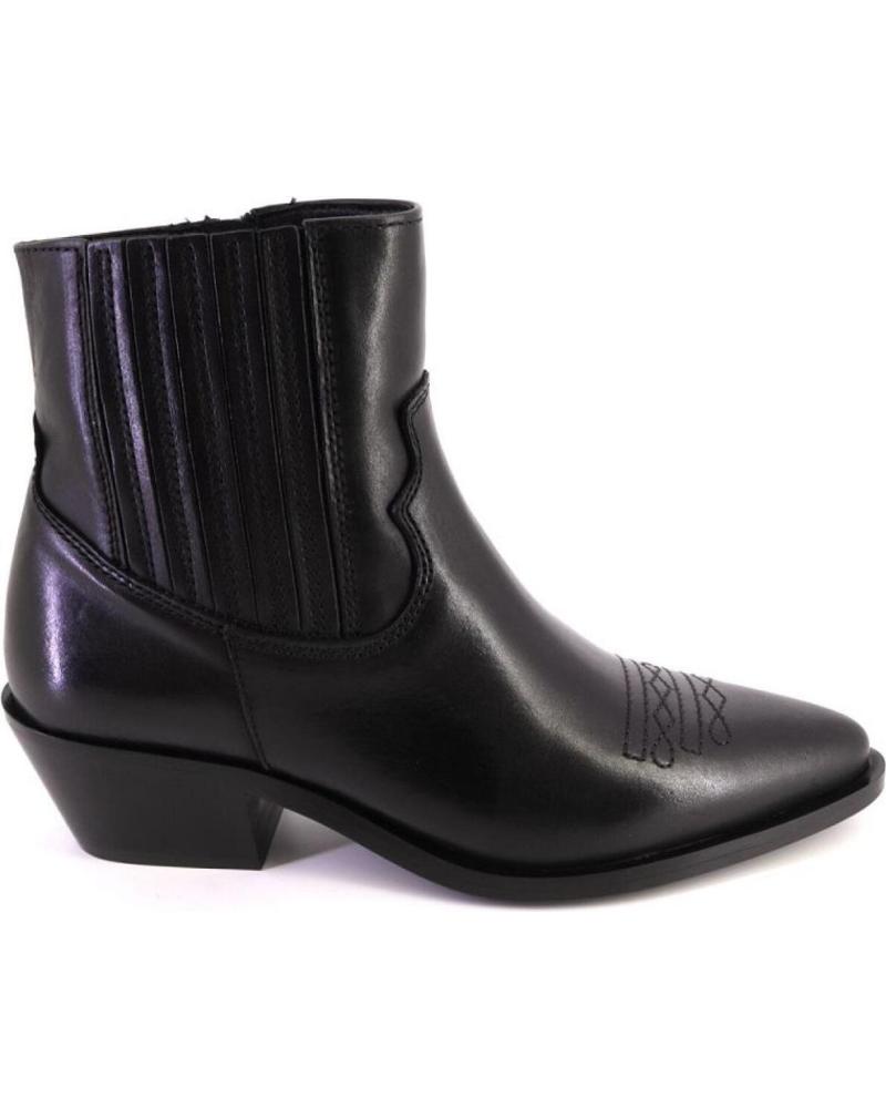 Botines de Mujer LOL SHOES FAYE PIEL BOTINES DE MUJER ANTE SERRAJE NEGRO