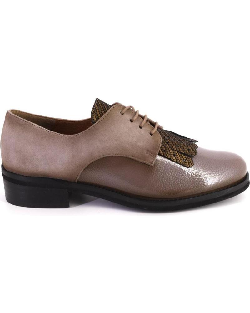 Sapatos de Mulher SALONISSIMOS YANERY ZAPATOS CON CORDONES DE MUJER TAUPE