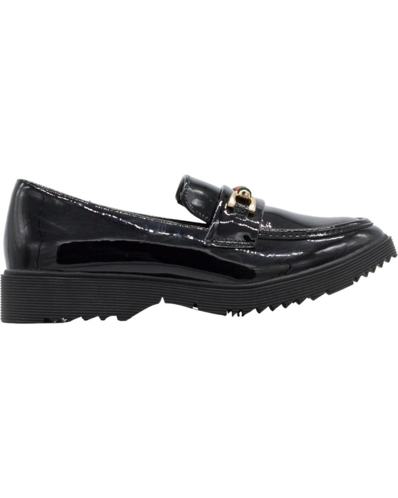 MOCASINES PASTOR 36-532 NEGROS CHAROL CON HEBILLA DORADA NEGRO